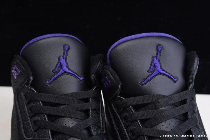 Official Maikesneakers Jordan Purple Air Black Court Retro CT8532-050 3 0802
